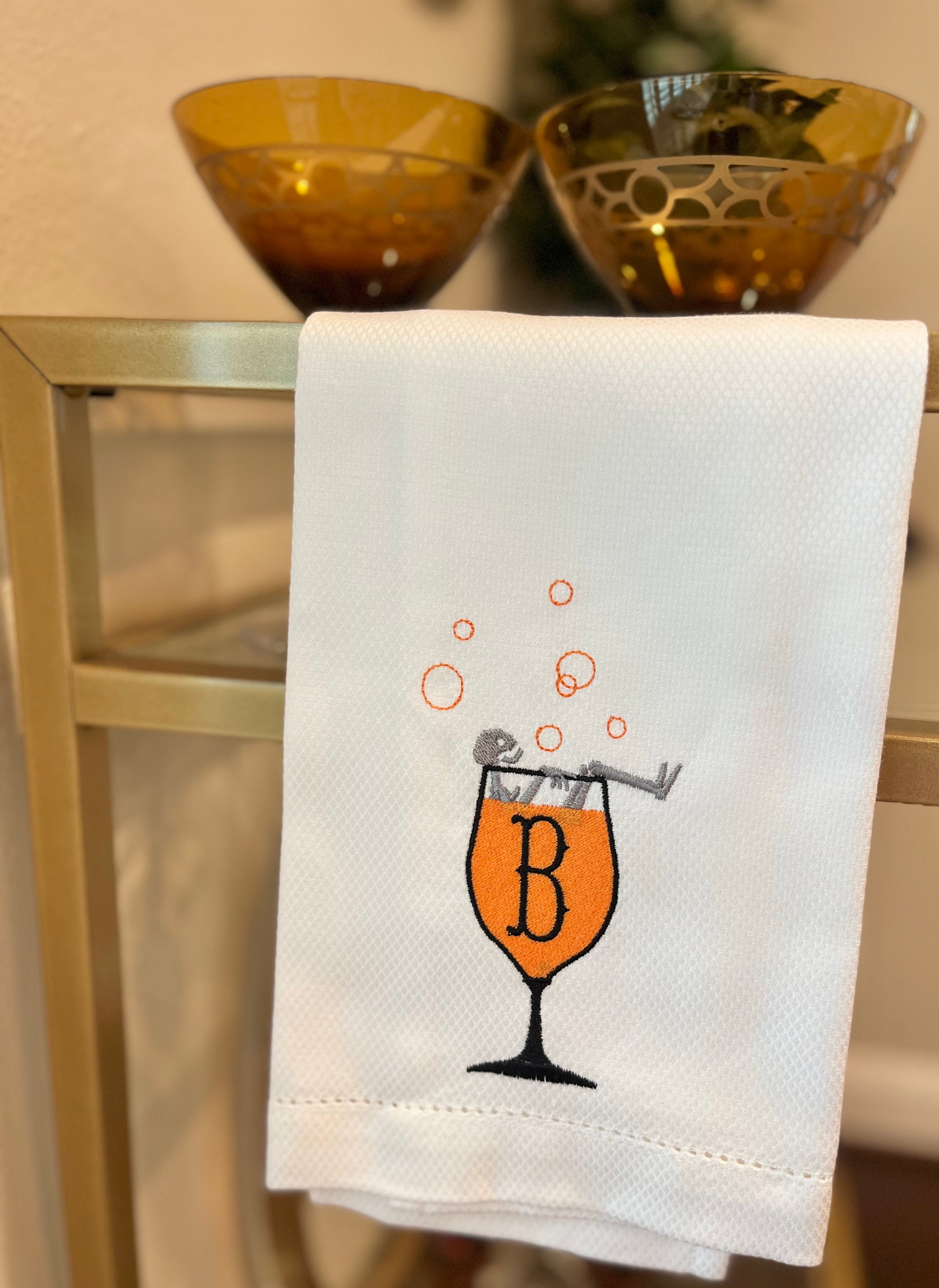 Embroidered Huck Towels